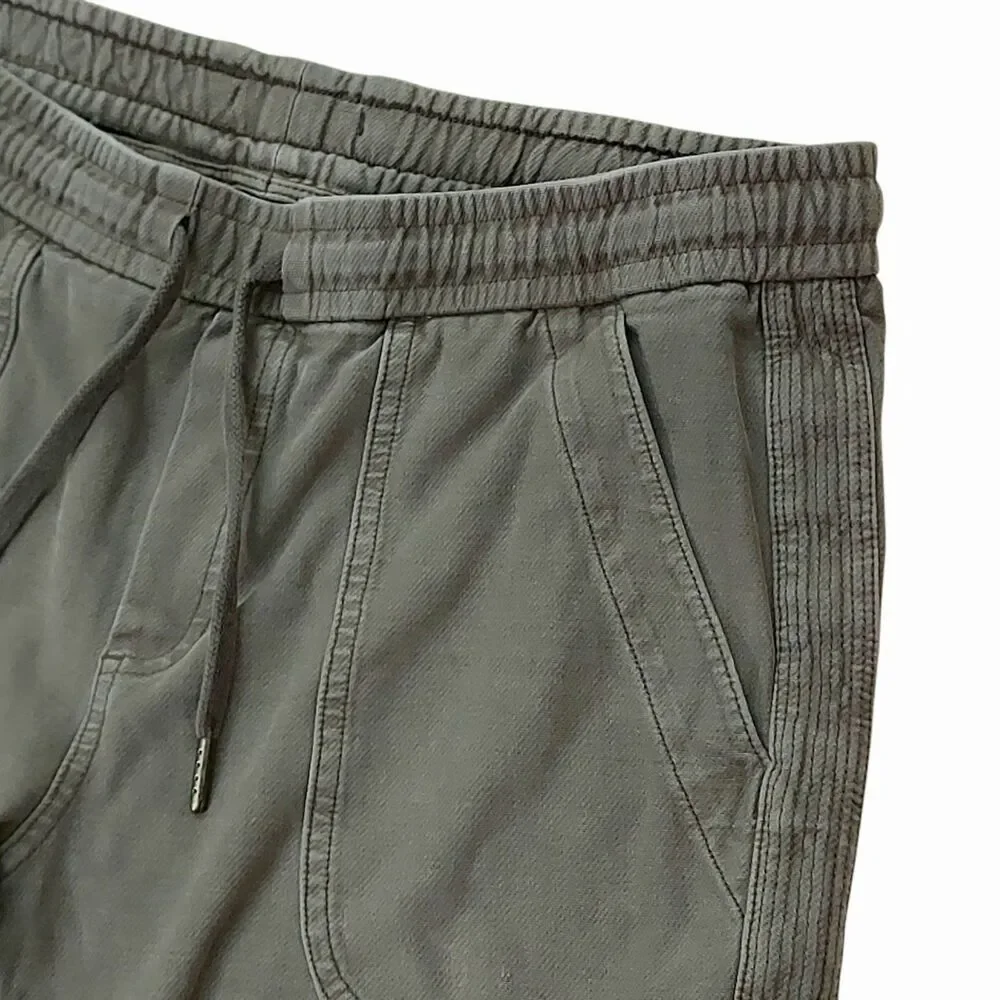Athleta Farallon Jogger Pants Women 4 Faded Gray Green Organic Cotton Stretch